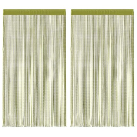 Rideau en fils 2 pcs 140 x 250 cm Vert 548853548853