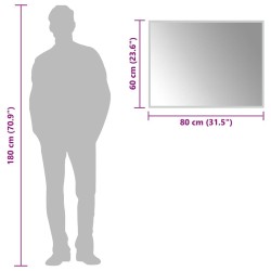 Miroir de salle de bain à LED 80x60 cm 548864548864
