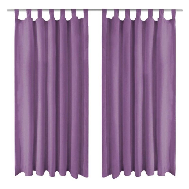 Rideau occultant avec boucles 2 pcs 140 x 245 cm Lilas 548875548875