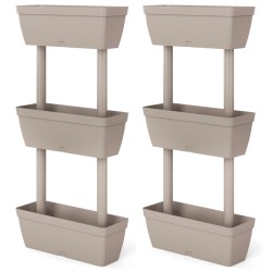 Jardinières 6 pcs 100 cm Taupe 548884548884