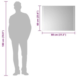 Miroir de salle de bain à LED 80x60 cm 548892548892