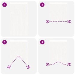 Rideau en fils 2 pcs 140 x 250 cm Blanc 548894548894