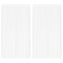 Rideau en fils 2 pcs 100 x 250 cm Blanc 548898548898