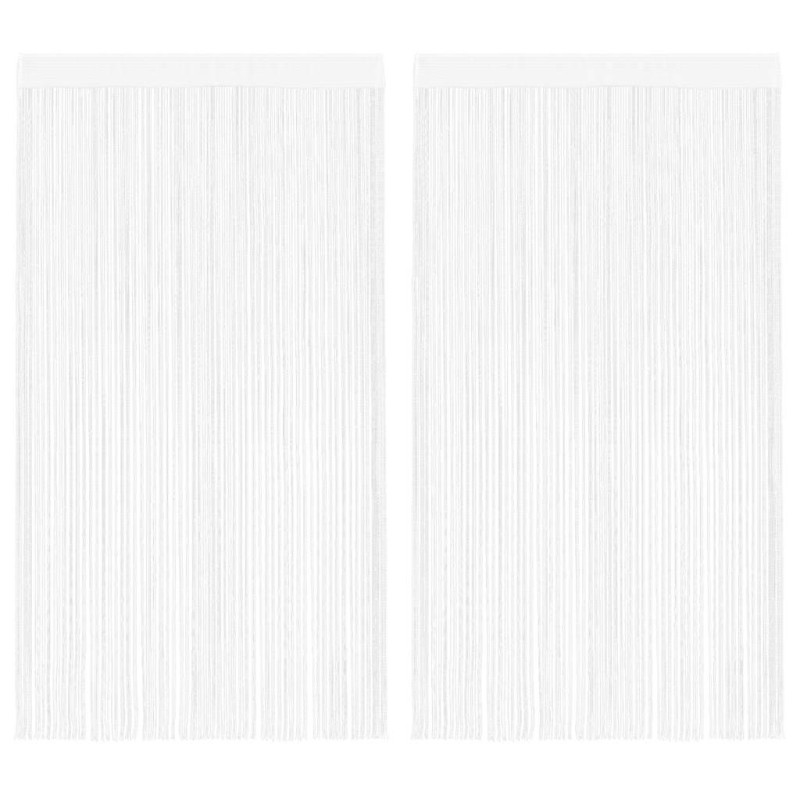 Rideau en fils 2 pcs 100 x 250 cm Blanc 548898548898