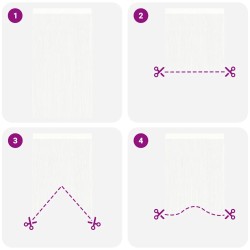 Rideau en fils 2 pcs 100 x 250 cm Blanc 548898548898