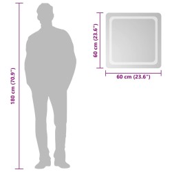 Miroir de salle de bain à LED 60x60 cm 548900548900
