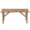 Banc de jardin pliable avec coussin 118 cm Bambou 548905548905