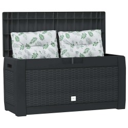 Boîte de stockage jardin Anthracite 119x48x60 cm Polypropylène 548908548908