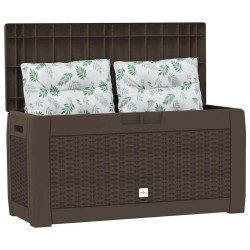 Boîte de stockage de jardin Marron 119x48x60 cm Polypropylène 548909548909