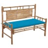 Banc de jardin avec coussin 120 cm Bambou 548910548910