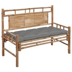 Banc de jardin avec coussin 120 cm Bambou 548915548915