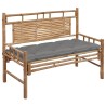 Banc de jardin avec coussin 120 cm Bambou 548915548915