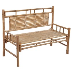 Banc de jardin avec coussin 120 cm Bambou 548918548918