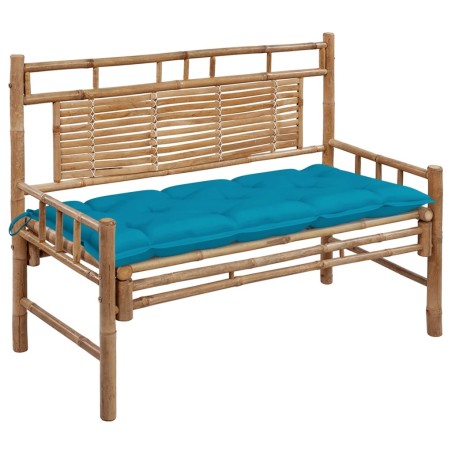 Banc de jardin avec coussin 120 cm Bambou 548926548926