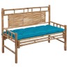 Banc de jardin avec coussin 120 cm Bambou 548926548926
