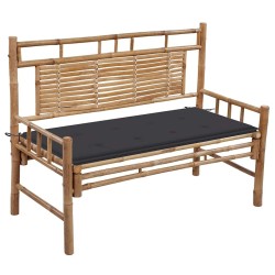 Banc de jardin avec coussin 120 cm Bambou 548930548930