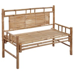 Banc de jardin avec coussin 120 cm Bambou 548932548932