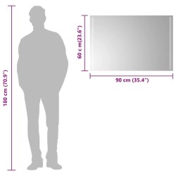 Miroir de salle de bain à LED 90x60 cm 548938548938
