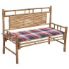 Banc de jardin avec coussin 120 cm Bambou 548940548940