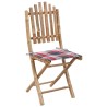 Chaises pliables de jardin lot de 2 avec coussins Bambou 549023549023