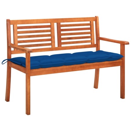 Banc de jardin 2 places avec coussin 120 cm Bois d'eucalyptus 549031549031