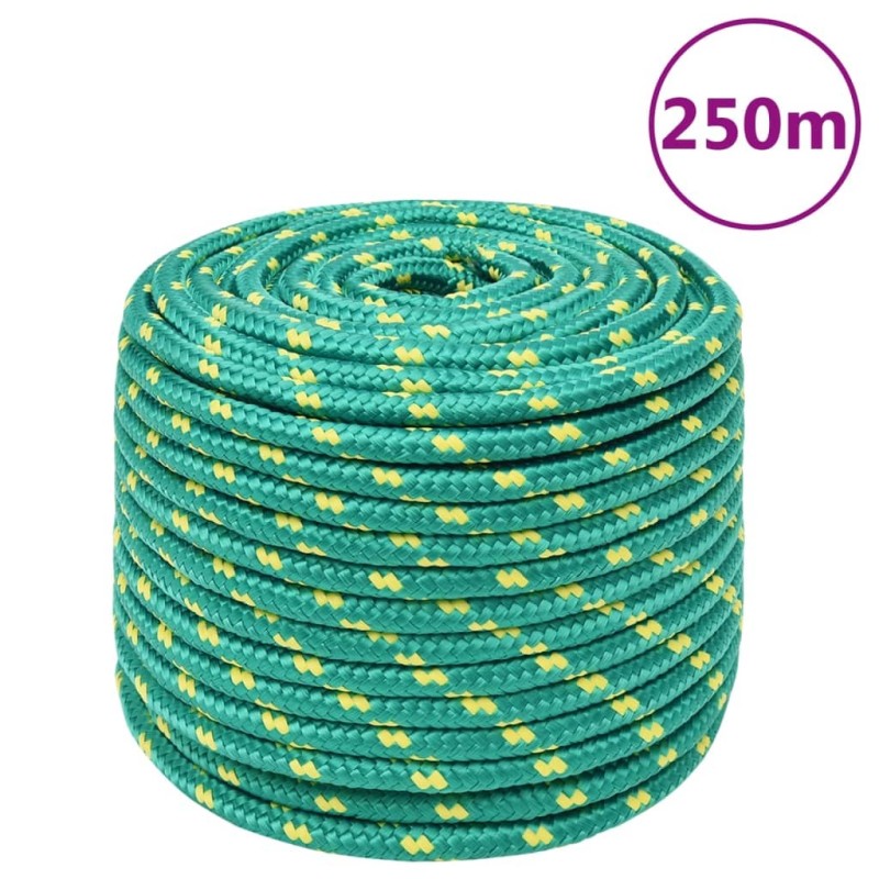 Corde de bateau Vert 14 mm 250 m Polypropylène 549038549038