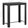 Table de bar de jardin Noir 100x60,5x110,5 cm Résine tressée 549045549045