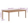Table de jardin 200x100x77 cm Bois de teck solide 549082549082