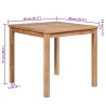 Table de jardin 80x80x77 cm Bois de teck solide 549096549096