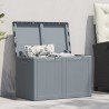 Boîte de rangement de jardin 180 L Gris PP aspect bois 549097549097