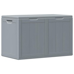 Boîte de rangement de jardin 180 L Gris PP aspect bois 549097549097