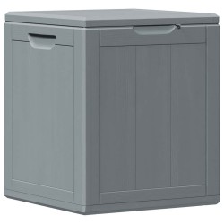 Boîte de rangement de jardin 90 L Gris PP aspect bois 549099549099