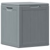 Boîte de rangement de jardin 90 L Gris PP aspect bois 549099549099