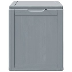 Boîte de rangement de jardin 90 L Gris PP aspect bois 549099549099