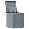 Boîte de rangement de jardin 90 L Gris PP aspect bois 549099549099