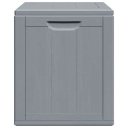 Boîte de rangement de jardin 90 L Gris PP aspect bois 549099549099
