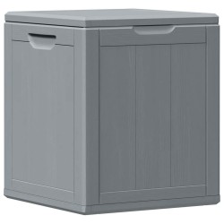 Boîte de rangement de jardin 90 L Gris PP aspect bois 549099549099