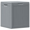 Boîte de rangement de jardin 90 L Gris PP aspect bois 549099549099