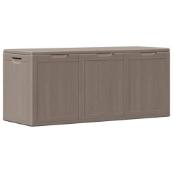 Boîte de rangement de jardin 270 L Marron PP aspect bois 549100549100