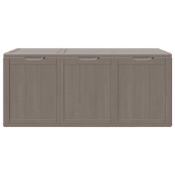 Boîte de rangement de jardin 270 L Marron PP aspect bois 549100549100