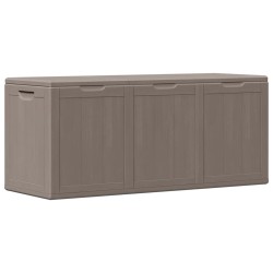 Boîte de rangement de jardin 270 L Marron PP aspect bois 549100549100