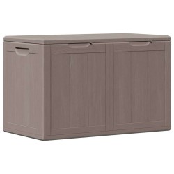 Boîte de rangement de jardin 180 L Marron PP aspect bois 549101549101
