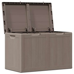 Boîte de rangement de jardin 180 L Marron PP aspect bois 549101549101