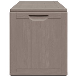 Boîte de rangement de jardin 180 L Marron PP aspect bois 549101549101
