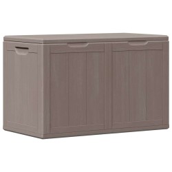 Boîte de rangement de jardin 180 L Marron PP aspect bois 549101549101