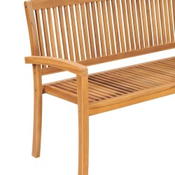Banc de jardin empilable et coussin 159 cm Bois de teck massif 549118549118