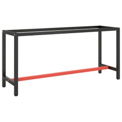 Cadre de banc de travail Noir et rouge mat 170x50x79 cm Métal 549119549119