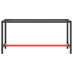 Cadre de banc de travail Noir et rouge mat 170x50x79 cm Métal 549119549119