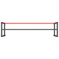 Cadre de banc de travail Noir et rouge mat 220x57x79 cm Métal 549127549127