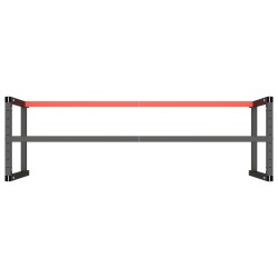 Cadre de banc de travail Noir et rouge mat 180x57x79 cm Métal 549128549128